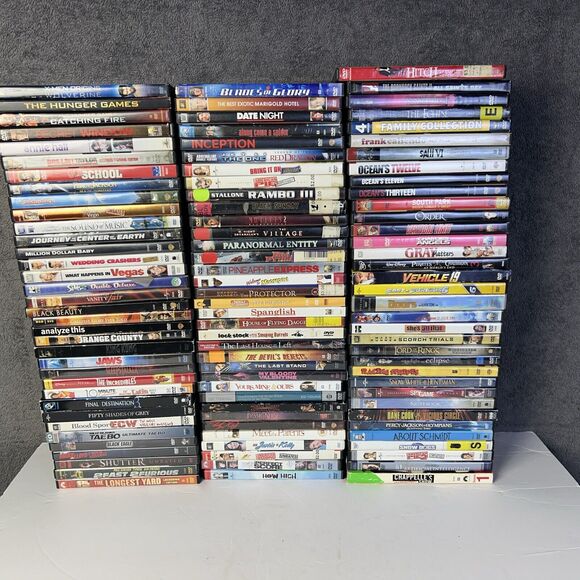 Large DVD Lot of 105 Movies ~ Horror, Comedy~ Drama-Workout- Action NEW & USED! - Picture 1 of 11